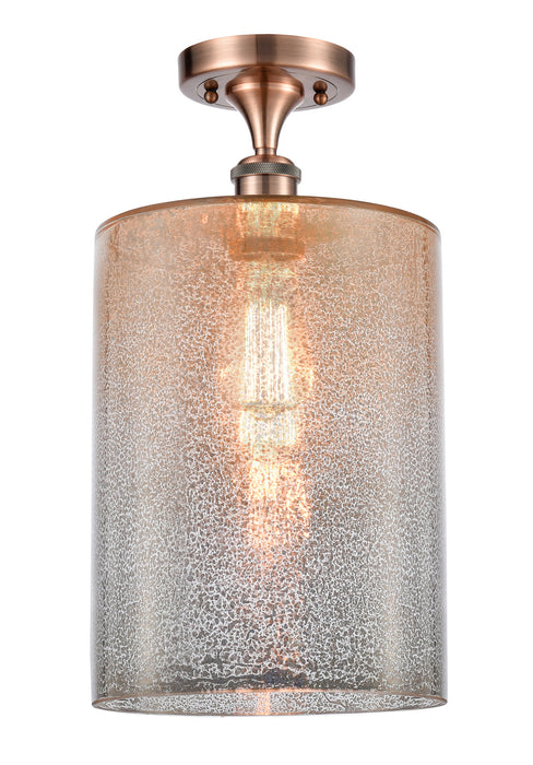 Innovations 516-1C-AC-G116-L One Light Semi-Flush Mount, Antique Copper