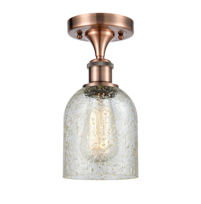 Innovations 516-1C-AC-G259 One Light Semi-Flush Mount, Antique Copper