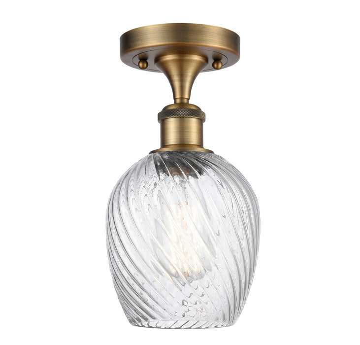Innovations 516-1C-BB-G292 One Light Semi-Flush Mount, Brushed Brass
