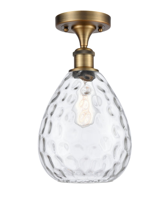 Innovations 516-1C-BB-G372 One Light Semi-Flush Mount, Brushed Brass