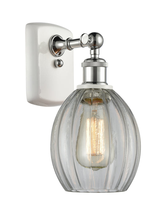 Innovations 516-1W-WPC-G82 One Light Wall Sconce, White Polished Chrome