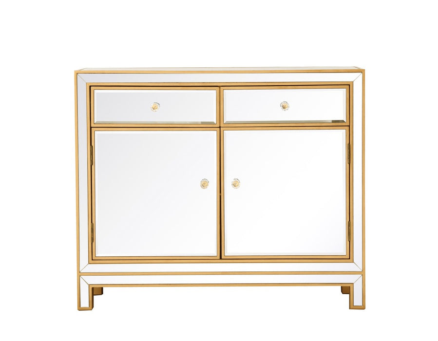Elegant Lighting MF72002G Nightstand, Antique Gold