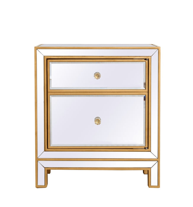Elegant Lighting MF72016G Nightstand, Antique Gold