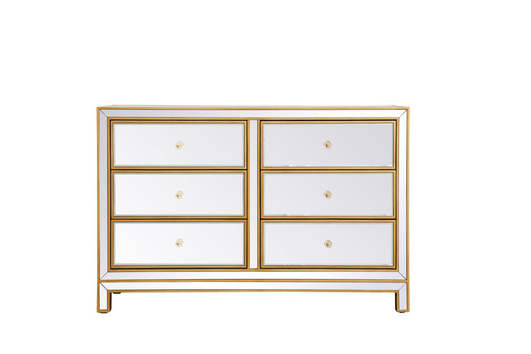 Elegant Lighting MF72017G Dresser, Antique Gold
