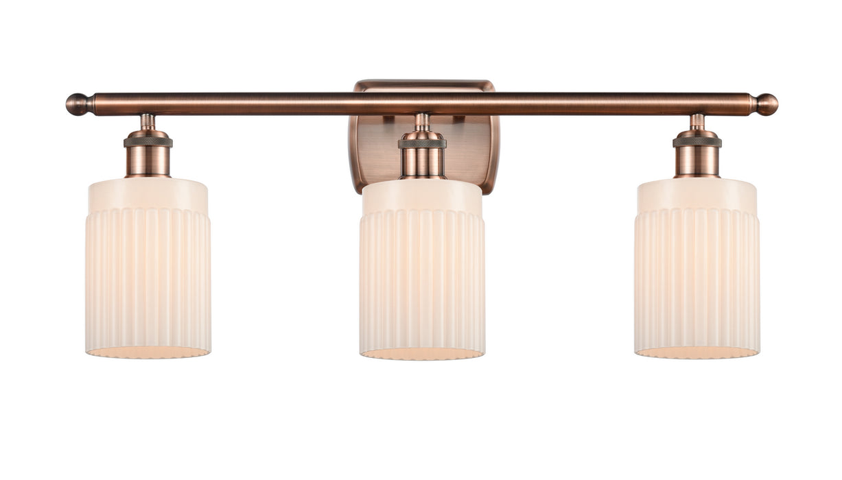 Innovations 516-3W-AC-G341 Three Light Bath Vanity, Antique Copper