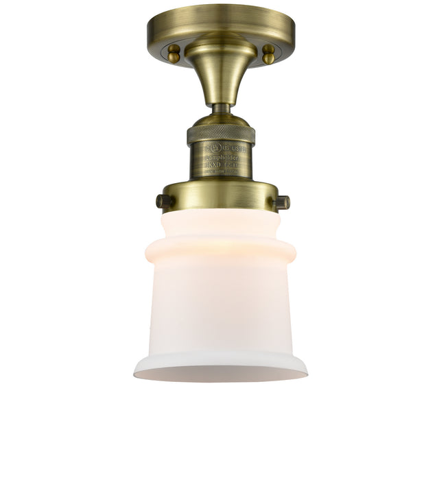 Innovations 517-1CH-AB-G181S-LED LED Semi-Flush Mount, Antique Brass