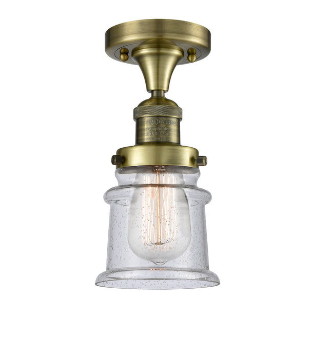 Innovations 517-1CH-AB-G184S One Light Semi-Flush Mount, Antique Brass