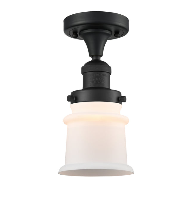 Innovations 517-1CH-BK-G181S One Light Semi-Flush Mount, Matte Black