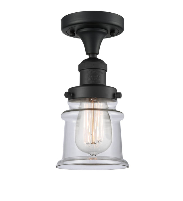 Innovations 517-1CH-BK-G182S One Light Semi-Flush Mount, Matte Black