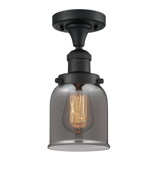 Innovations 517-1CH-BK-G53 One Light Semi-Flush Mount, Matte Black