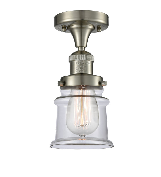 Innovations 517-1CH-SN-G182S One Light Semi-Flush Mount, Brushed Satin Nickel