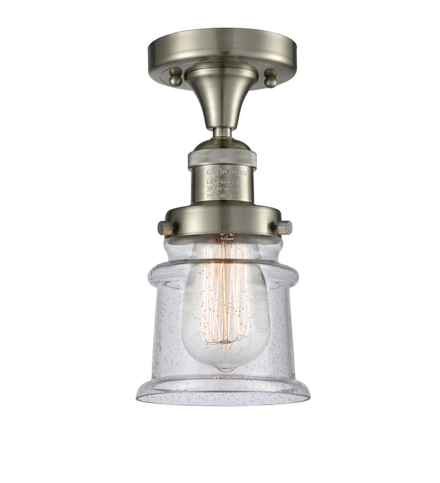 Innovations 517-1CH-SN-G184S One Light Semi-Flush Mount, Brushed Satin Nickel