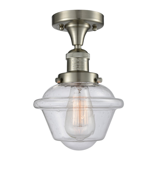 Innovations 517-1CH-SN-G534 One Light Semi-Flush Mount, Brushed Satin Nickel