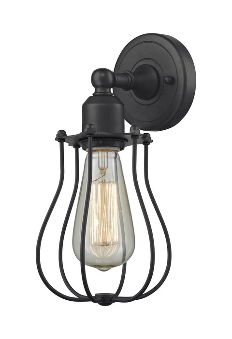 Innovations 900-1W-BK-CE513-BK One Light Wall Sconce, Matte Black