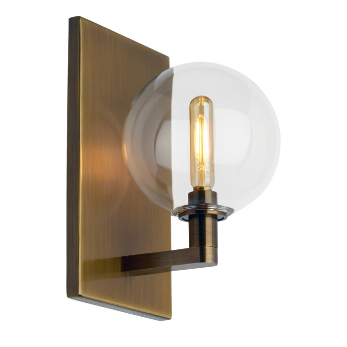Visual Comfort Modern 700WSGMBSCR One Light Wall Sconce, Aged Brass