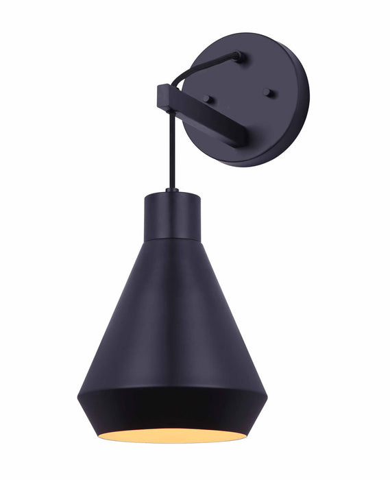 Canarm IWF1020A01BK One Light Wall Sconce, Black
