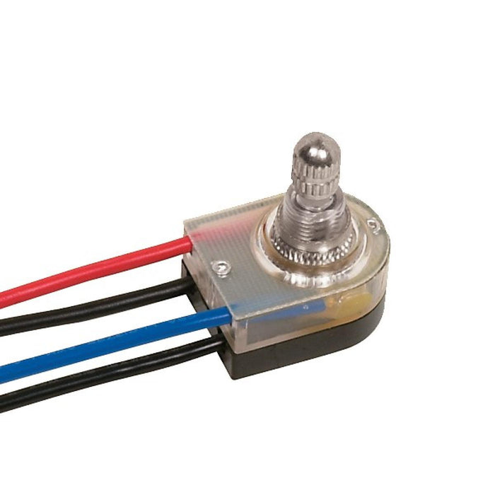 Satco 80-1360 On-Off Lighted Rotary Switch, Nickel Plated