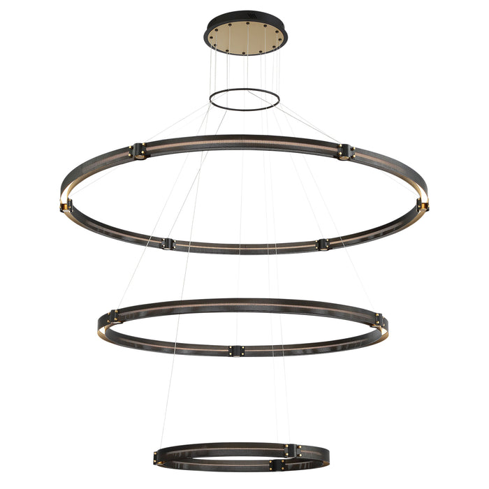 Eurofase 37056-018 LED Chandelier, Gold-Black