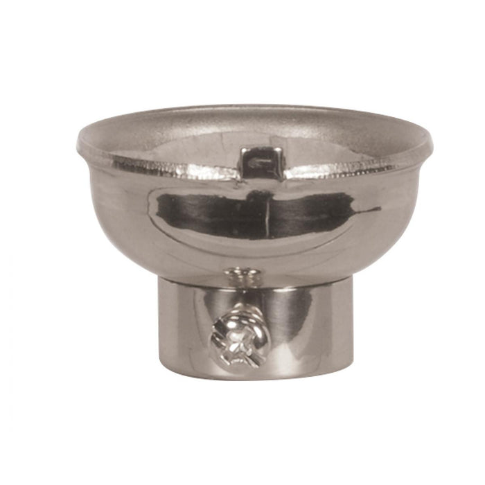 Satco 80-1750 Caps With Set Screw, Polished Nickel