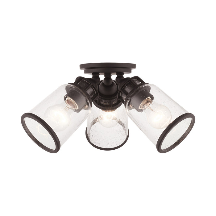 Livex Lighting 45503-07 Three Light Flush Mount, Bronze