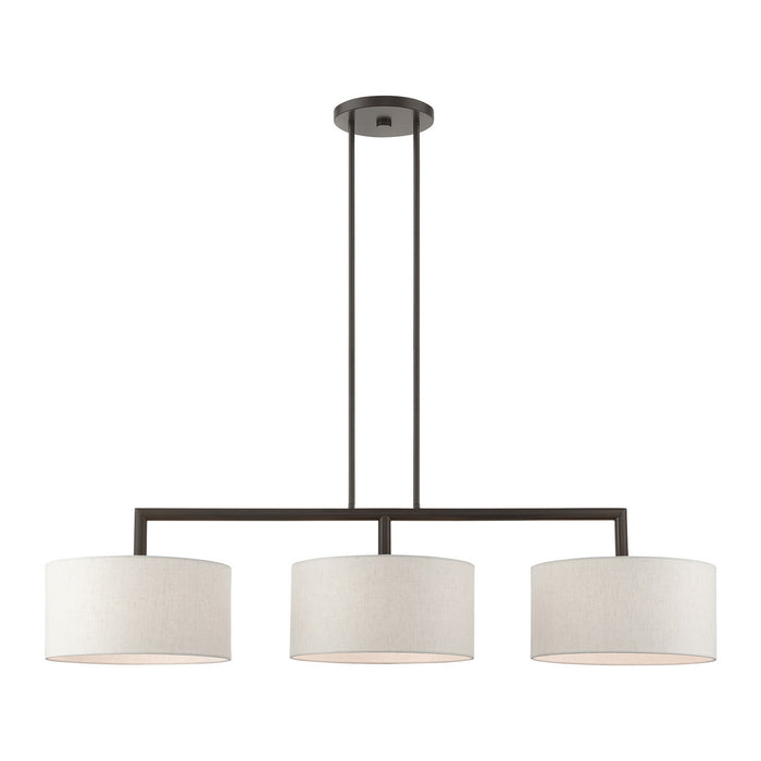 Livex Lighting 49293-92 Three Light Linear Chandelier, English Bronze