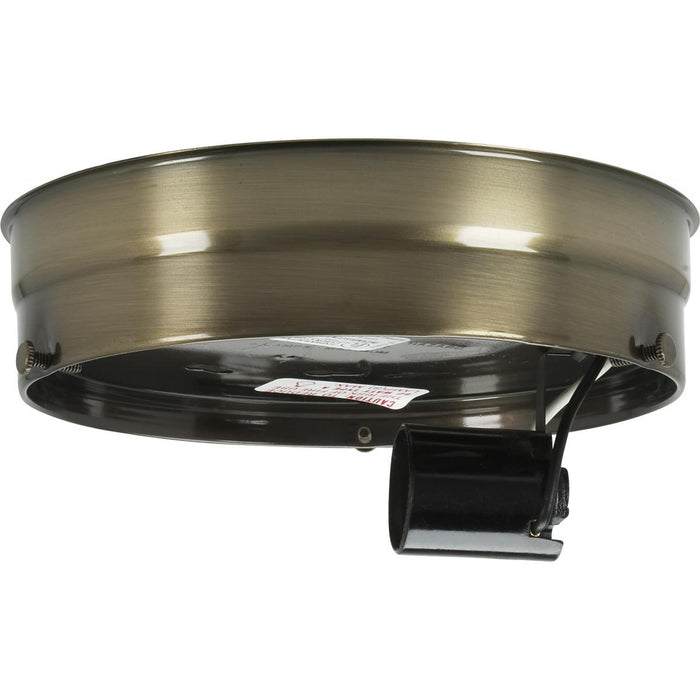 Satco 90-763 One Light Ceiling Pan, Antique Brass