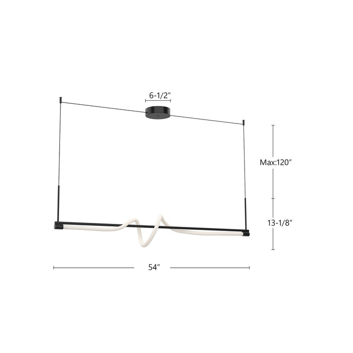 Kuzco Lighting LP95354-BK LED Pendant, Black