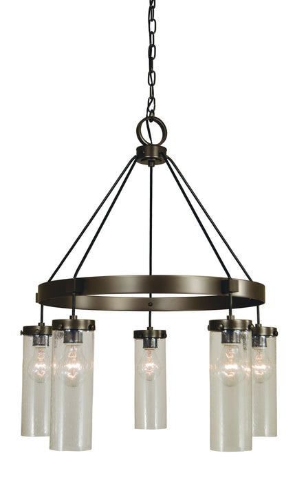 Framburg 4755 MB Five Light Chandelier, Mahogany Bronze