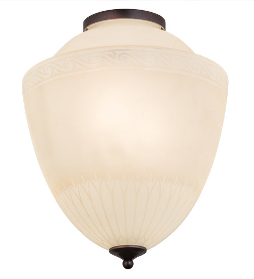 Meyda Tiffany 172338 Two Light Flushmount, Mahogany Bronze