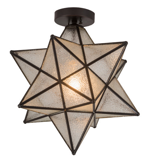 Meyda Tiffany 186688 One Light Flushmount, Craftsman Brown