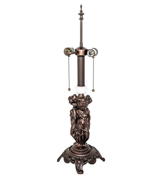 Meyda Tiffany 19904 Two Light Table Base, Mahogany Bronze