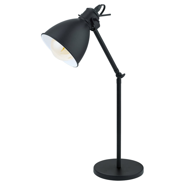 Eglo USA 49469A One Light Table Lamp, Black / White