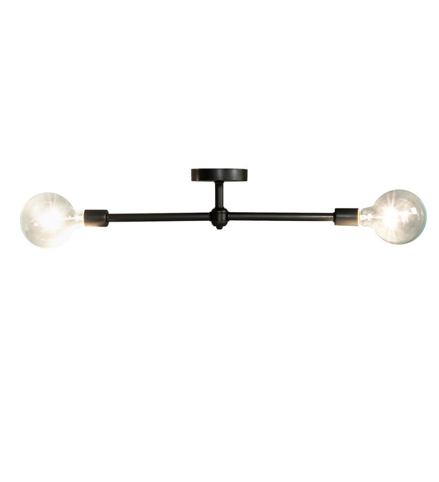 Meyda Tiffany 228850 Two Light Flushmount, Craftsman Brown