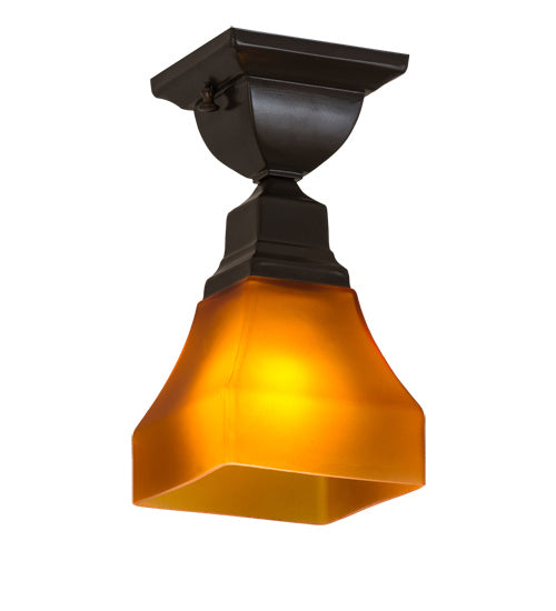 Meyda Tiffany 229387 One Light Flushmount, Timeless Bronze