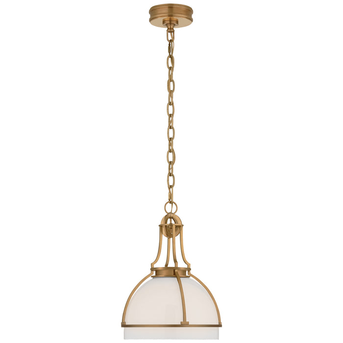 Visual Comfort Signature CHC 5481AB-WG LED Pendant, Antique-Burnished Brass