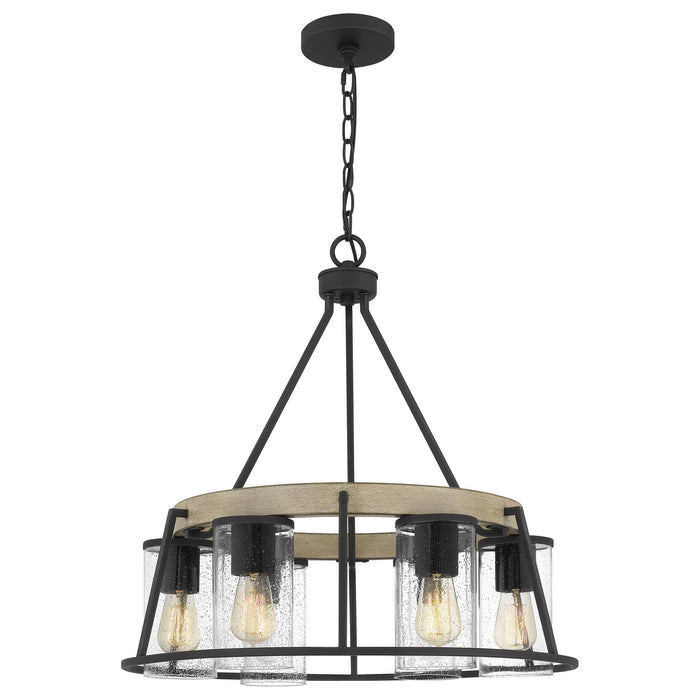 Quoizel BRT3525GK Six Light Chandelier, Grey Ash