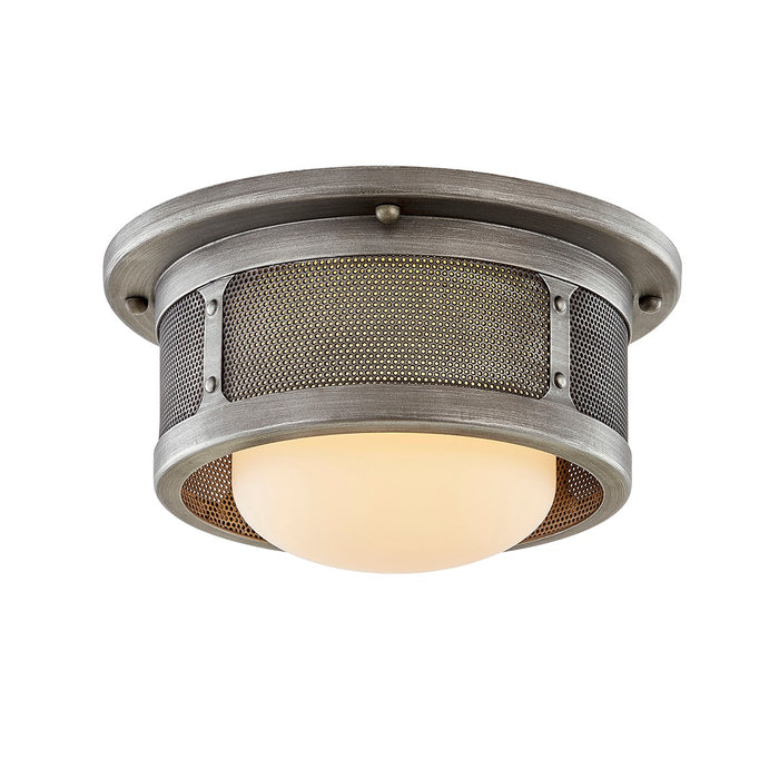 Troy Lighting C7370-AP One Light Flush Mount, Antique Pewter