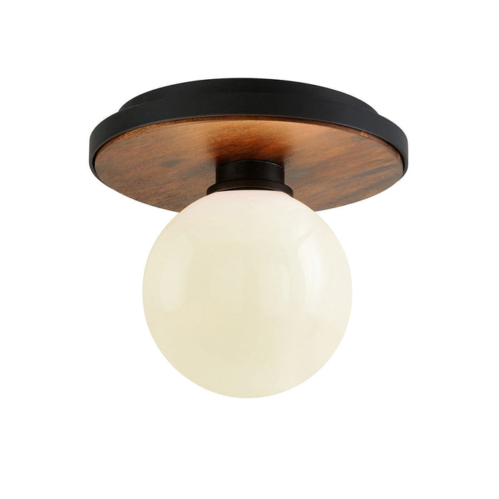 Troy Lighting C7640-SBK One Light Flush Mount, Soft Black