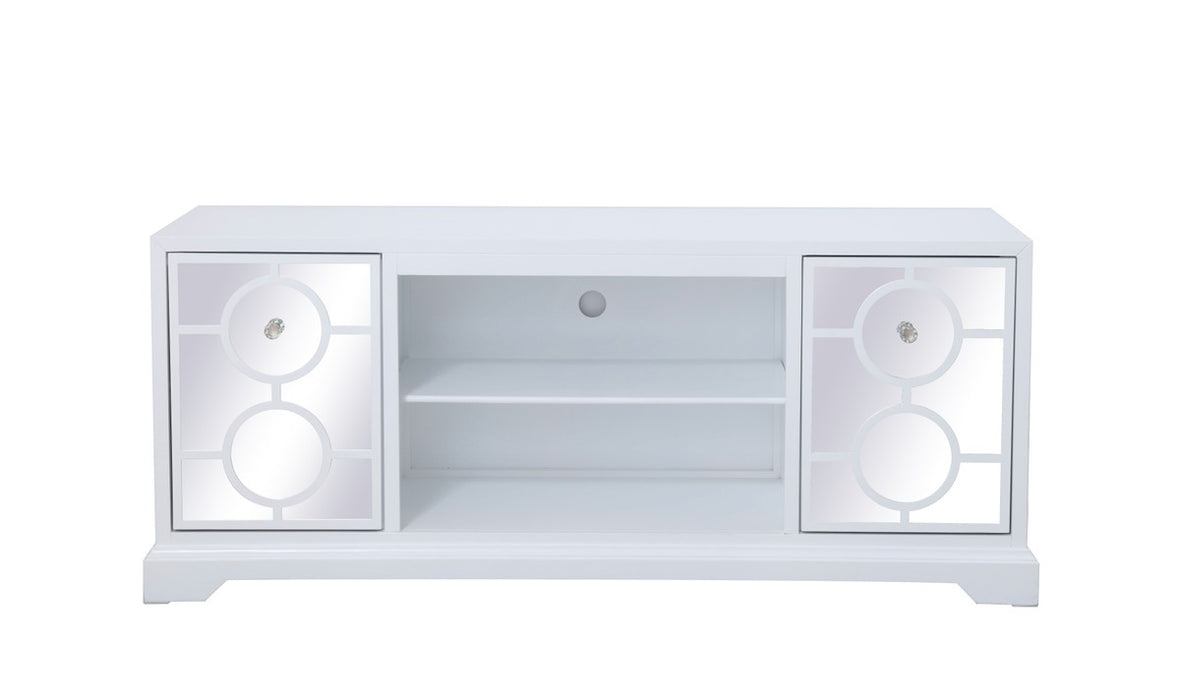Elegant Lighting MF801WH TV Stand, White