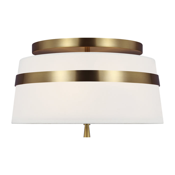Visual Comfort Studio AF1143BBS Three Light Semi-Flush Mount, Burnished Brass