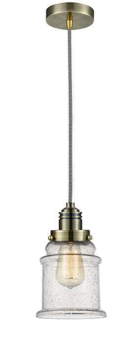 Innovations 100AB-10BW-2H-AB-G184 One Light Mini Pendant, Antique Brass