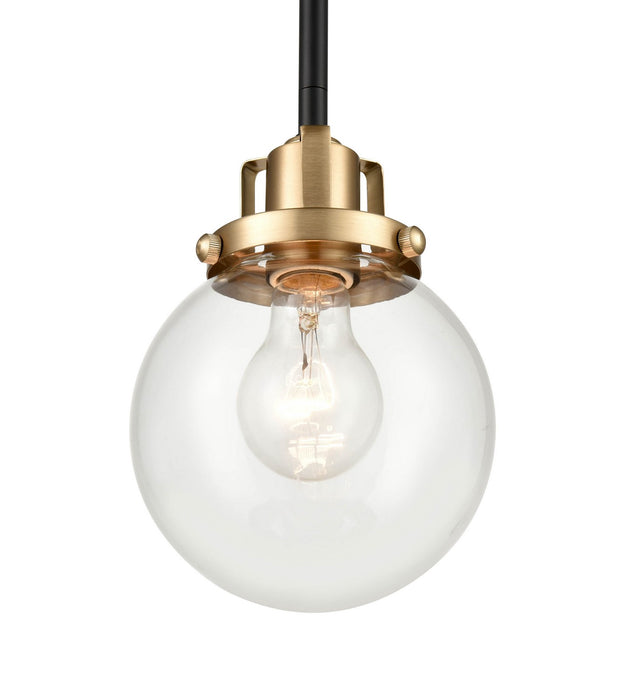 Millennium 9201-MB/MG One Light Pendant, Matte Black + Modern Gold