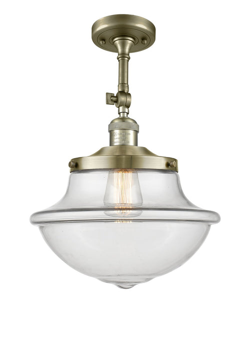 Innovations 201F-AB-G542-LED LED Semi-Flush Mount, Antique Brass