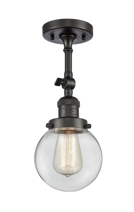 Innovations 201F-OB-G202-6 One Light Semi-Flush Mount, Oil Rubbed Bronze