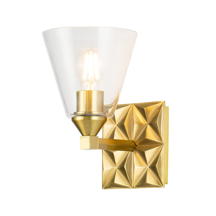 Lucas + McKearn BB1302AGB-1 One Light Wall Sconce, Aged Brass