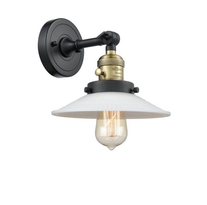 Innovations 203SW-BAB-G1 One Light Wall Sconce, Black Antique Brass
