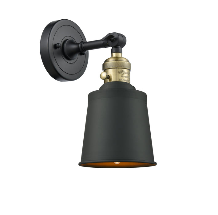 Innovations 203SW-BAB-M9-BK One Light Wall Sconce, Black Antique Brass
