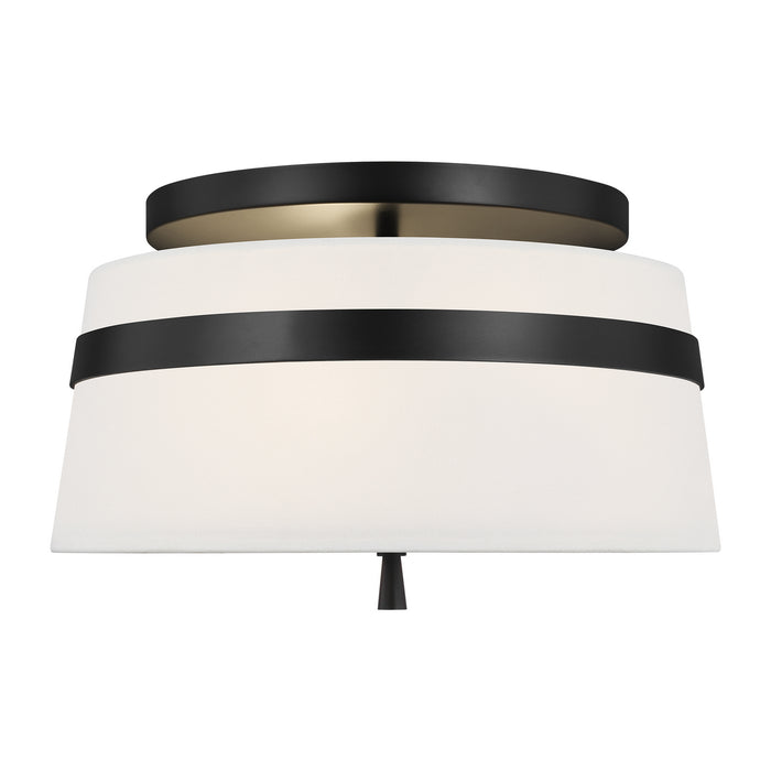 Visual Comfort Studio AF1143AI Three Light Semi-Flush Mount, Aged Iron