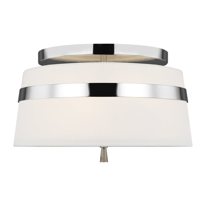 Visual Comfort Studio AF1143PN Three Light Semi-Flush Mount, Polished Nickel