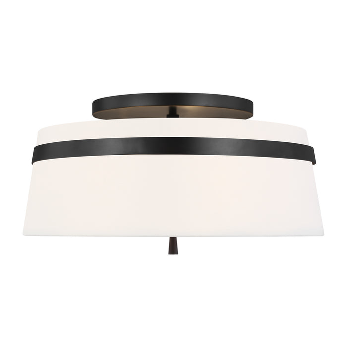 Visual Comfort Studio AF1153AI Three Light Semi-Flush Mount, Aged Iron